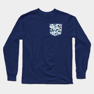 Pocket- grafitti dots blue Long Sleeve T-Shirt